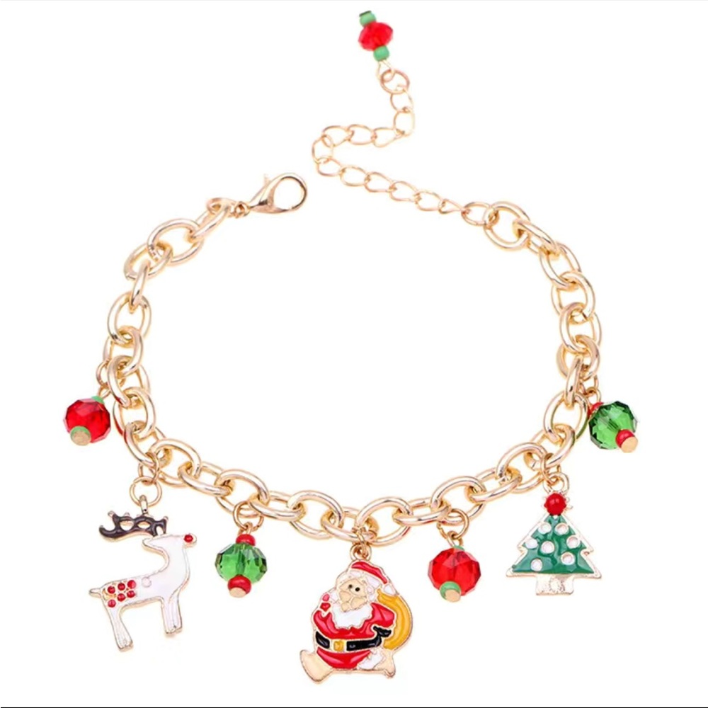 NEW 18K Gold Plated Christmas Bracelet